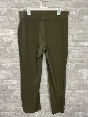 Lands' End Olive Starfish Straight-Leg Ponte Pants thumbnail 2
