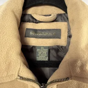 Banana Republic Virgin Wool Cashmere Blend Zip Up Jacket in Light Brown Size‎ XS thumbnail 2