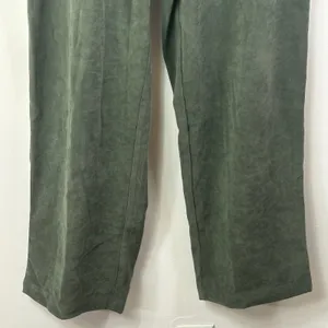 Denim & Co Olive Green Faux Suede Pull On Drawstring Pants Large High Rise L thumbnail 8