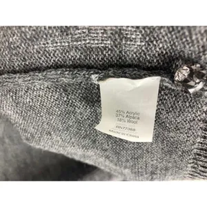 J Crew University Alapca Wool Blend Cardigan Sweater Grey Size Medium thumbnail 4