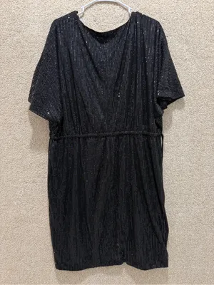 Black sequin party dress homecoming going out date night fall fundraiser XXXL 3X thumbnail 2