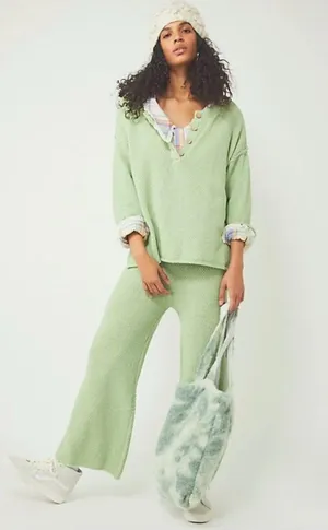 NWOT Free people Hailee Knit Pants thumbnail 1