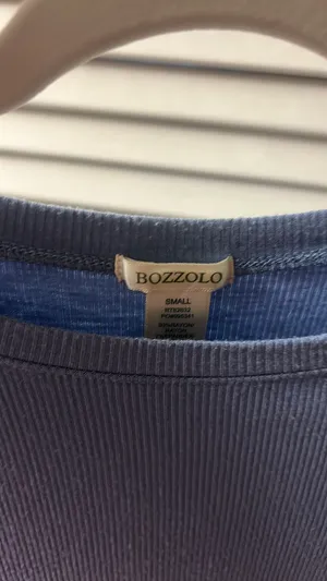 Blue cropped shirt thumbnail 2