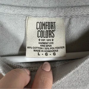Comfort‎ Colors Grey Acid Wash Def Leppard Graphic Print Sweatshirt thumbnail 3