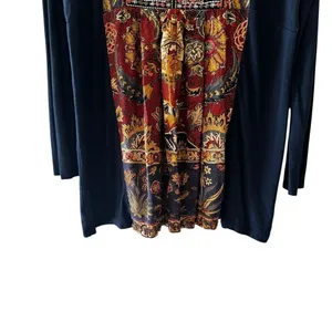 Soft Surroundings Embroidery Floral Inserts Long Sleeves SZ L # 2366 thumbnail 3