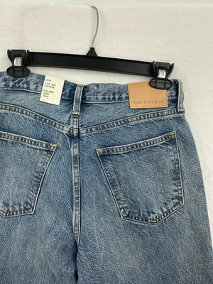 Denim Forum Wide-Leg Jeans in Medium Blue Wash 841 thumbnail 7
