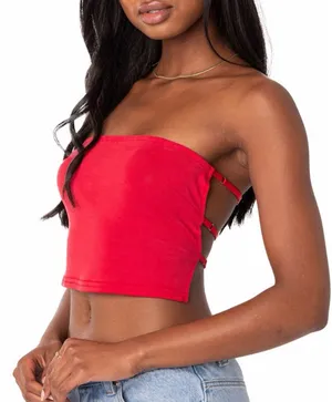 Edikted Strappy Open Back Tube Top thumbnail 1
