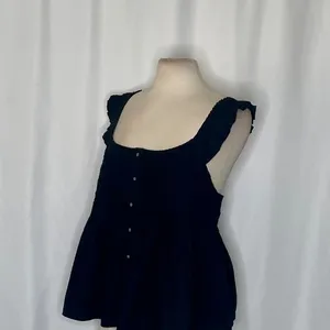 NWT!! J. CREW Pintuck Peplum Top Blouse Solid Black Cotton‎ Poplin Pleated 3X thumbnail 7