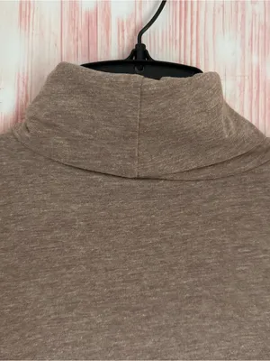 J. Crew Mocha Brown Slim Fit Tissue Turtleneck Long Sleeve Top Size S NWT thumbnail 8