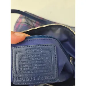 COACH poppy tartan signature tote bag blue/purple F-20109 thumbnail 7