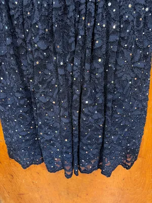 Navy blue sparkly homecoming dress thumbnail 4