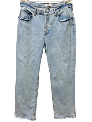 Abercrombie & Fitch 90s Baggy Low Rise Jeans 33/16 LONG Curve Love Light Wash thumbnail 2