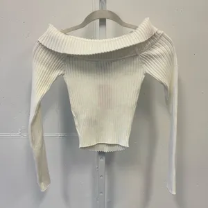 NWT Y2K Edikted White Ribbed Cowl Neck Sweater‎ XS thumbnail 5