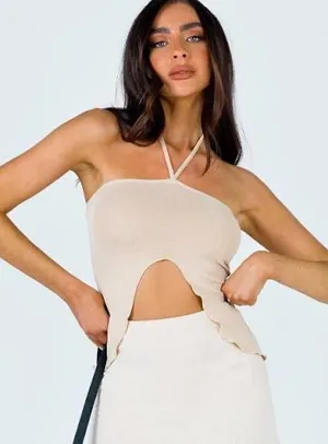 Princess Polly Gabriel Beige Top thumbnail 4