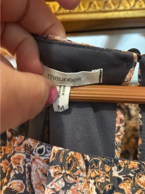 Maurices Gray & Orange Floral Dress - Size M thumbnail 6
