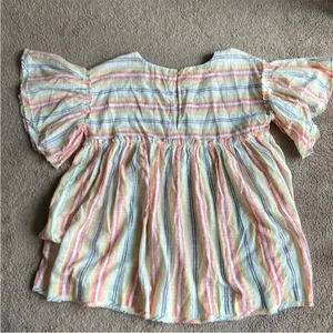 Free People Summer Nights‎ Striped Dress in Yellow Tunic Mini Size S Small Boho thumbnail 7