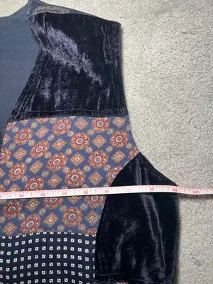Cotton Express Vintage 90s Patchwork Vest Size Large thumbnail 5