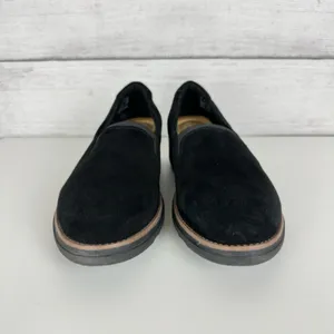 Clarks Collection Loafers Sharon Dolly‎ Black Suede Womens Size 9 Comfort Preppy thumbnail 2