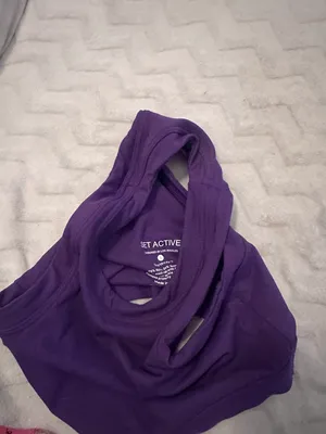 Set Active deep purple racerback crop top sports bra thumbnail 5