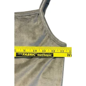 SKIMS Velour Cami Women Large Smoke Grey 0883 Square Neck‎ Spaghetti Strap NWT thumbnail 4