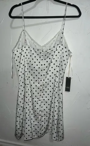 Tilly's Mini Slip Dress with Polka Dots thumbnail 2