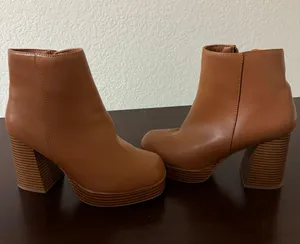 Brown platform Booties Size 7 thumbnail 1