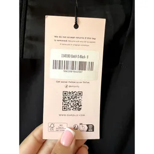 Oh Polly Taesha Square-Neck Structured Tulip Mini Dress Black Size 4 New CLM thumbnail 6