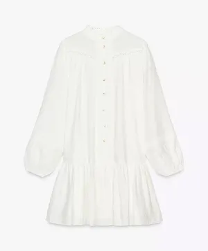 ZARA Pintuck Mini Dress NWT Size L thumbnail 5