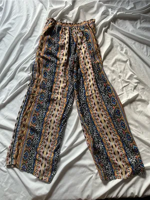 Love Tree Boho Wide-Leg Multicolor Printed Pants thumbnail 2