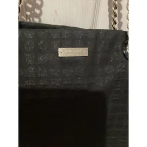 Kate Spade Tote Bag Womens Black Chain Shoulder Purse Shimmer Jacquard Handbag thumbnail 3