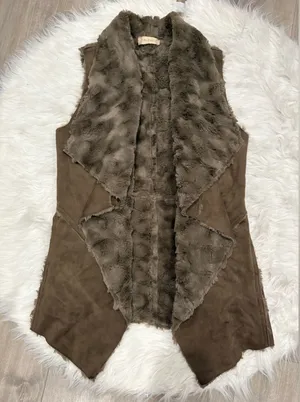 Altar'd State Brown Faux Fur Vest Size S thumbnail 1