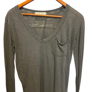 We The Free Women Boho Grunge Tee‎ XS Green Slub Knit Y2K Streetwear Raw Edge thumbnail 5