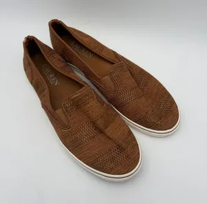 RLL Lauren Ralph Lauren Janis Woman’s 8 Brown Woven Slip-On Shoes thumbnail 1