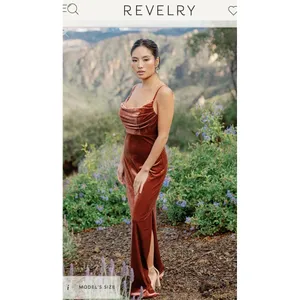 Reverly Skye Velvet Dusty Rose‎ Dress Size 4 thumbnail 3