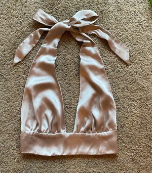 Garage ‼️ Satin Tie Plunge Halter Top‼️ thumbnail 4