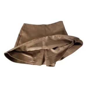 Zara 5030/511/730 Faux Suede Brown Mini Skort Side Zip S EUC thumbnail 9