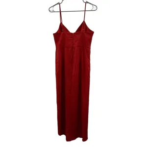 Lulus Reinette‎ Rust Red Sleeveless Pleated Overlapped Midi Dress Size S thumbnail 7