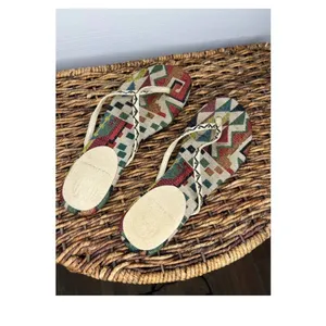 House of Harlow 1960 Boho Woven Tapestry Flip Flop Sandals 7 thumbnail 4