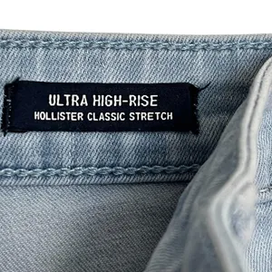 Hollister Jeans Women's 23 Blue Ultra High Rise Skinny Distressed Stretch Denim thumbnail 5