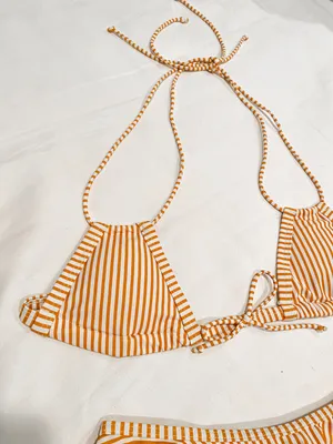 Striped Bikini Set Orange thumbnail 4