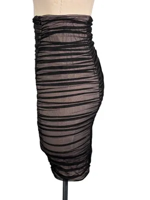 House of CB Leonela Ruched Mesh Skirt Size Small thumbnail 5
