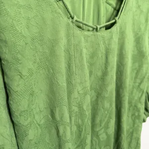Anthropologie Maeve Women Midi Dress‎ 0 Green Square Neck Cottage Prairie thumbnail 14