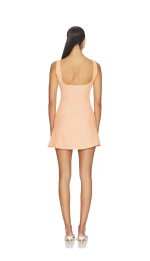 More to Come Cosette Mini Dress in Orange Stripe thumbnail 2