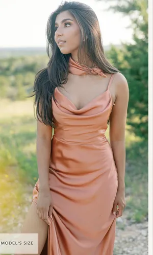 Revelry Nadia Satin Bridesmaid Dress thumbnail 1