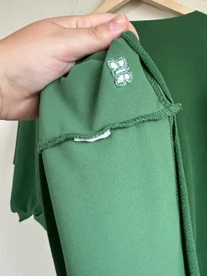 Albion Green Terry Textured Short Sleeve Relaxed Top thumbnail 9