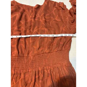 Baltic Born Rust Floor Length Dress Boho Cottagecore Long Sleeve Empire Waist 1x thumbnail 14