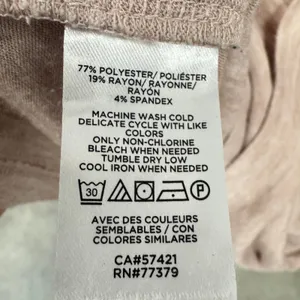 Ann Taylor Nude Pink Heathered Draped Shawl Neck Faux Wrap Top Sweater Large thumbnail 9
