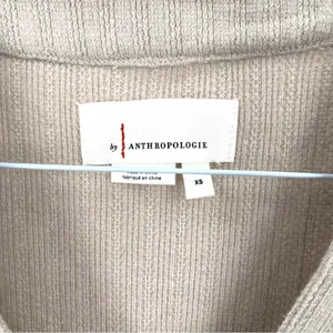 Anthropologie Puff Sleeve Snap Button Cardigan Sweater Top thumbnail 5