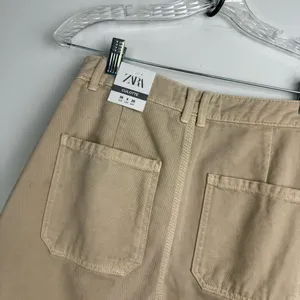 NWT ZARA Marine Culotte Crop Pants Jeans Sz 4 Sand Beige thumbnail 10