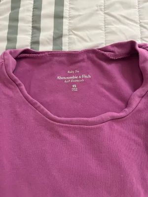 Abercrombie & Fitch Magenta Essentials Baby Tee thumbnail 6